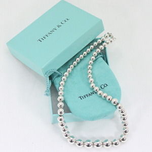 Tiffany Prayer Bead Necklace Silver